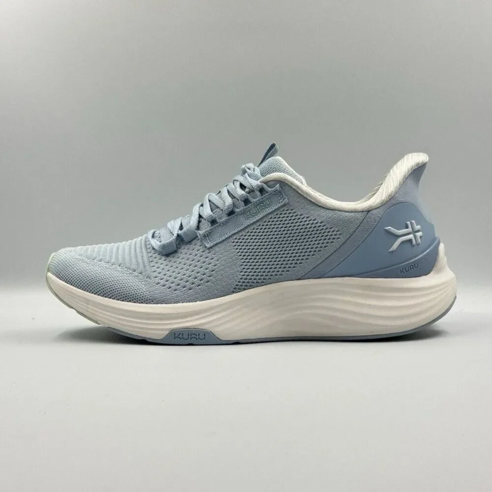 KURU Atom 2 Womens Shoe Sz 10.5 M Running Mist Blue Bright White Lace Up Sneaker